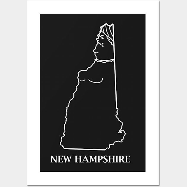 A funny map of New Hampshire 2 Wall Art by percivalrussell